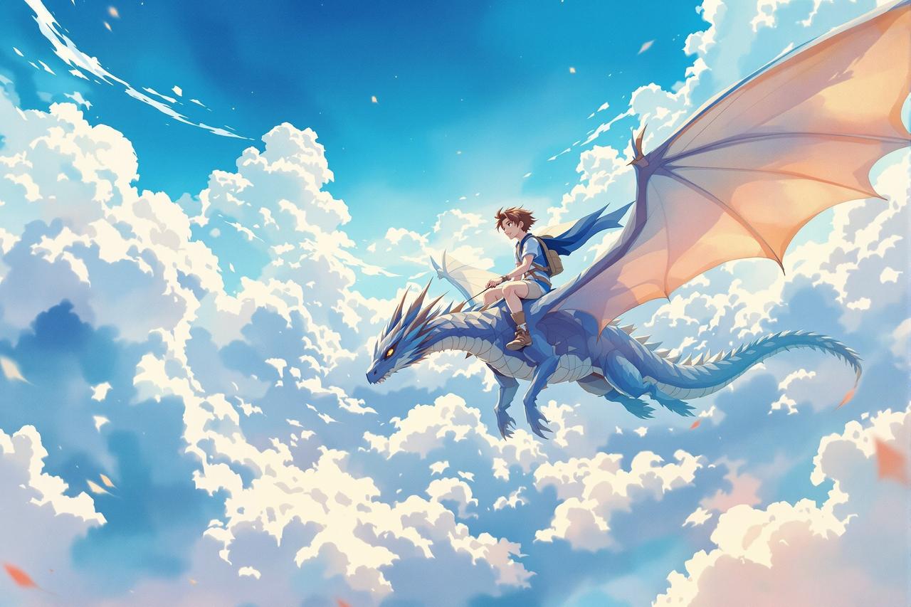 稀饭动漫高能追番：青空之下 - 少年与龙的天空冒险